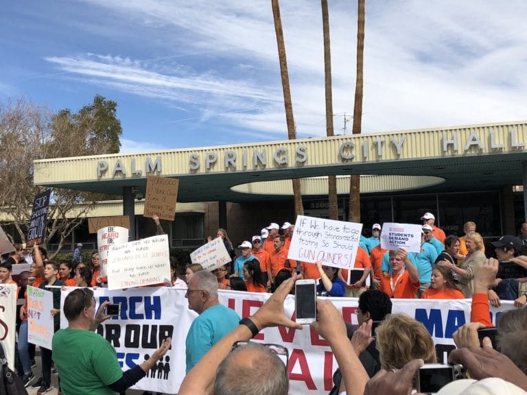 Thousands protest gun violence at March for Our Lives rally in Palm Springs