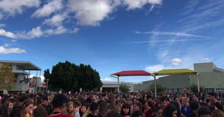 Students in the Coachella Valley stage walkouts to protest against gun violence