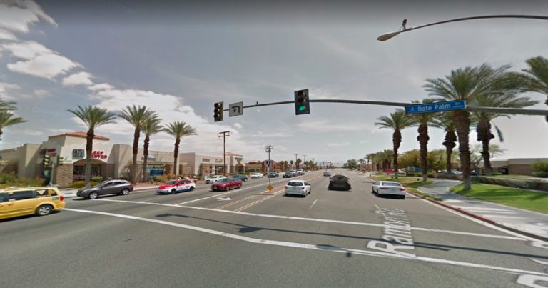 Cathedral City Police arrest naked man who was punching cars on Date Palm Drive