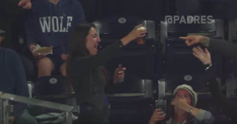 Padres fan snags foul ball in her beer, then becomes a legend