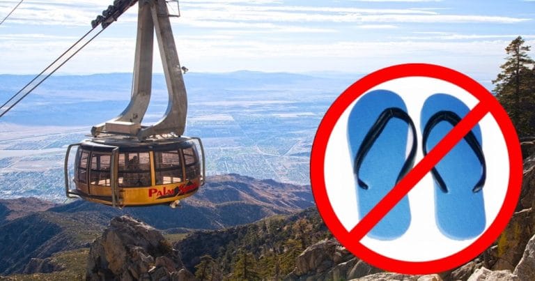 Please, wear the right shoes when you go to the Palm Springs Tram