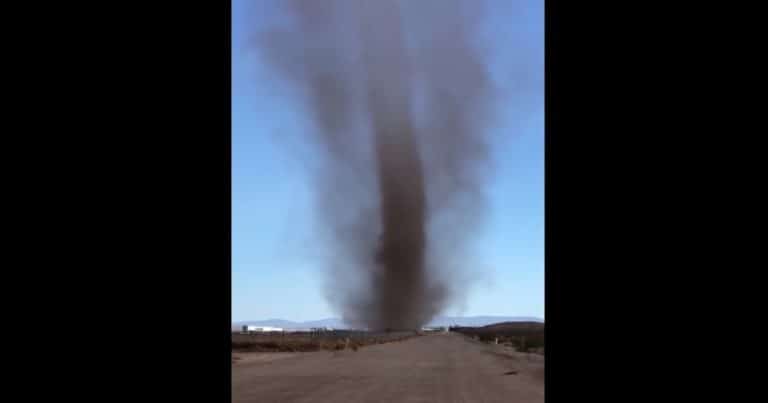 Gigantic dust devil hits the High Desert [Video]