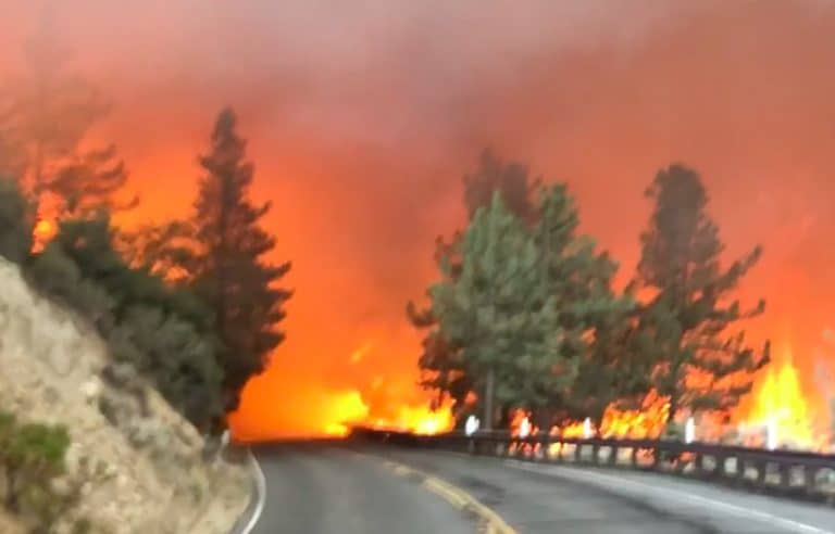 Video shows Cranston Fire engulfing Highway 74