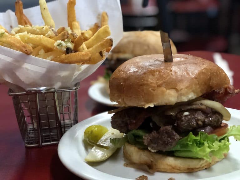 A hamburger and fries from Tony's Burgers in Cathedral City