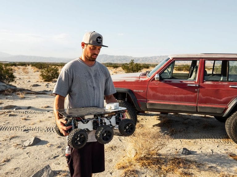 Shy Bot, the Desert X rover that went missing, has been found