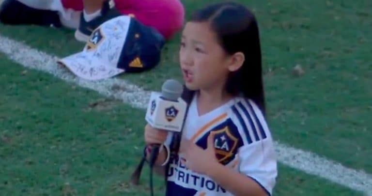 This amazing 7-year-old should sing the national anthem all the time