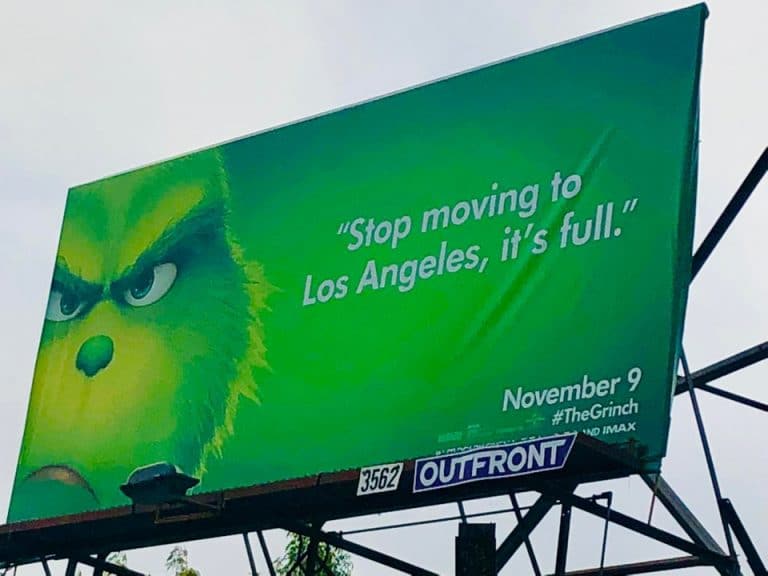 ‘The Grinch’ billboards around Southern California are pretty great