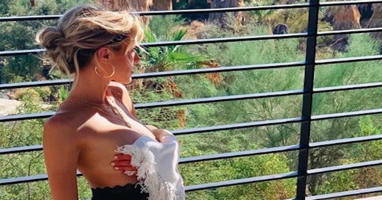 Kristin Cavallari forgot to pack a shirt for her Palm Springs trip