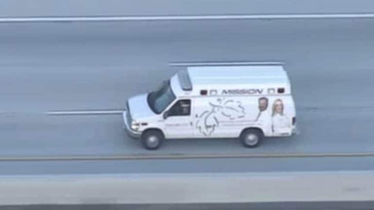 Shirtless patient leads police on chase in stolen ambulance in the IE