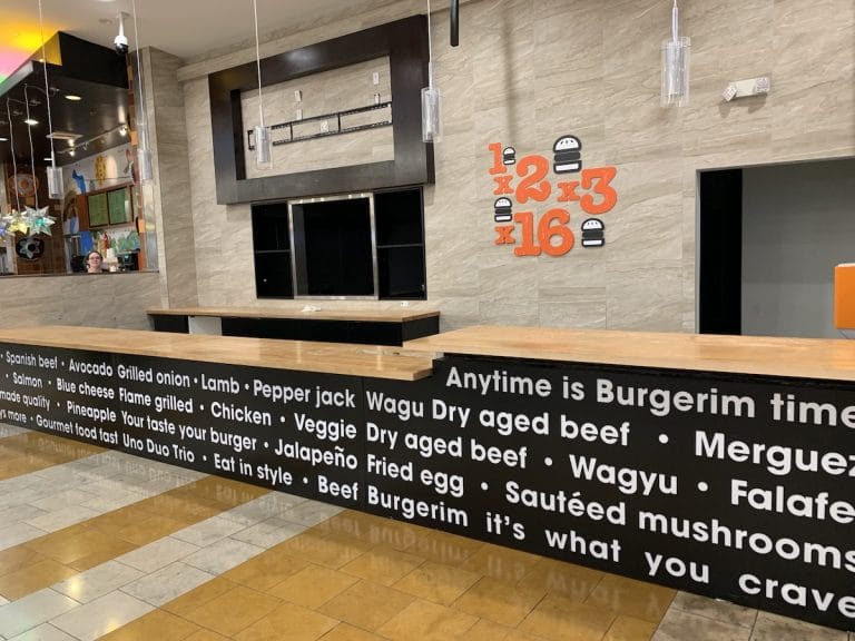 Burgerim at the Westfield Palm Desert has closed