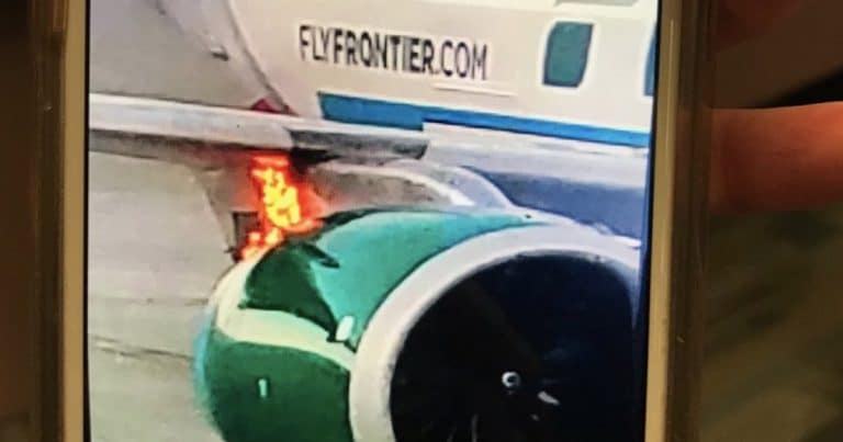 Frontier plane catches fire after landing in Palm Springs