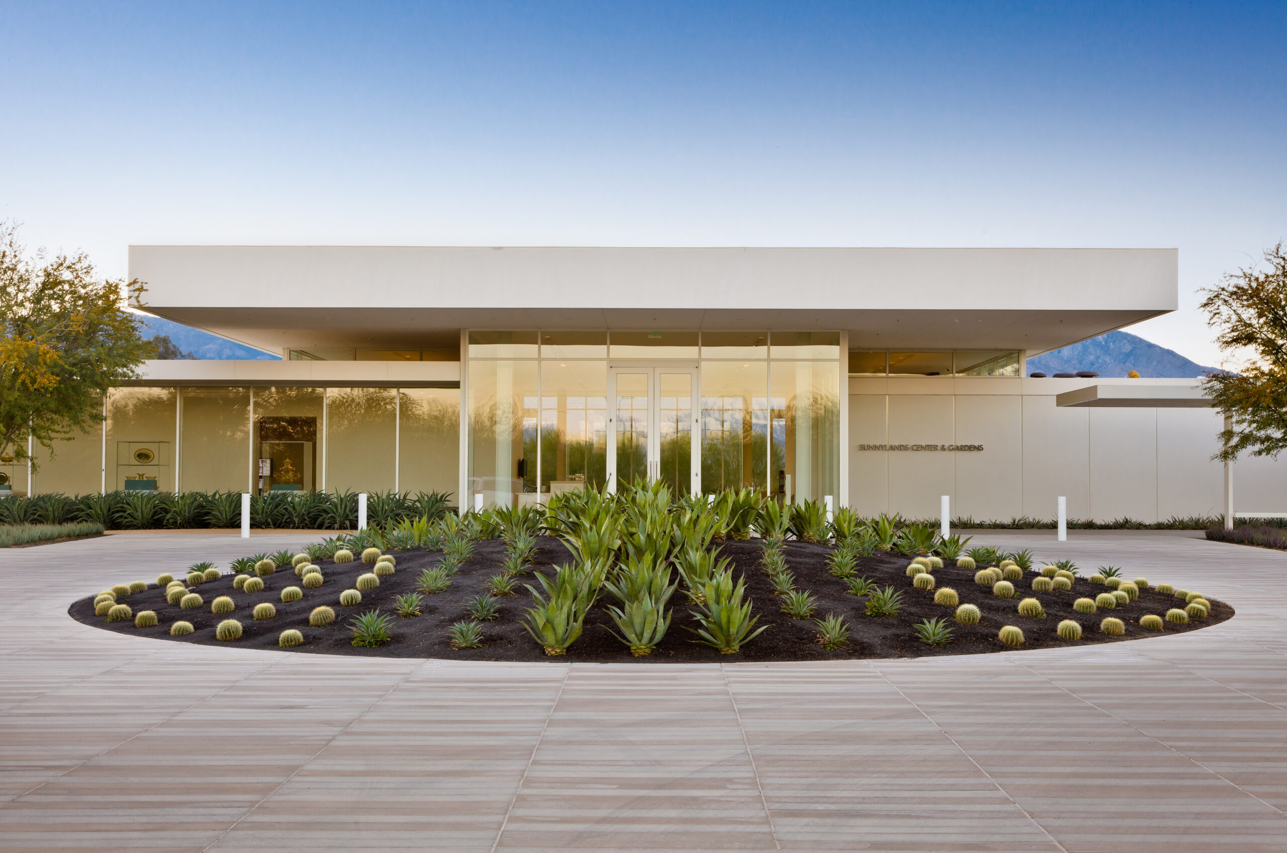 Sunnylands Center entrance and desert garden