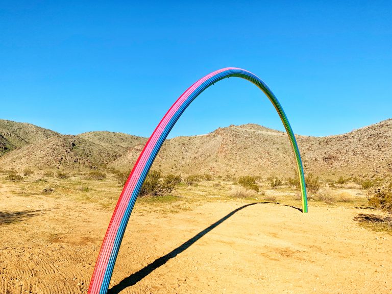 Lover's Rainbow, a 2019 Desert X art installation in Rancho Mirage