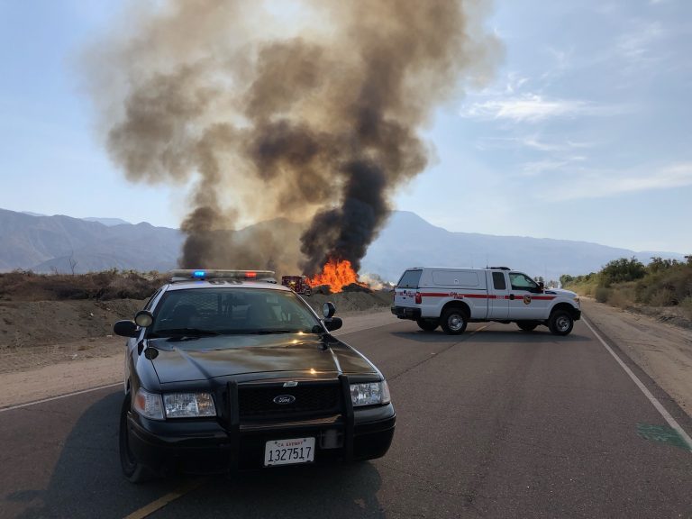 Firefighters take on blaze in Thermal