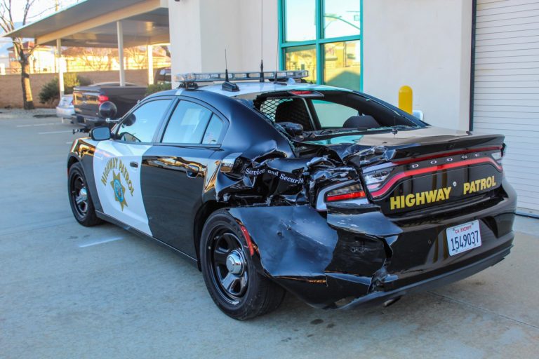 Driver crashes into parked CHP vehicle in Riverside County