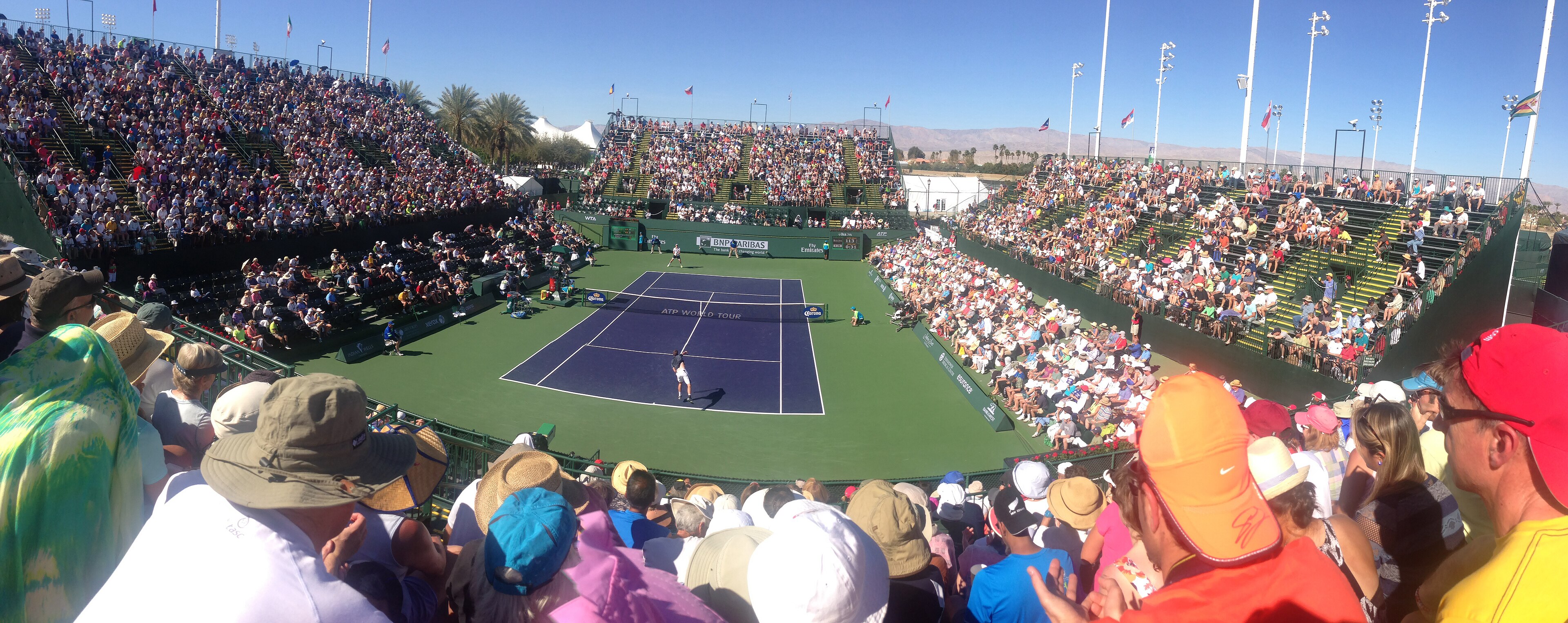 Stadium court during the Indian Wells Masters at the Indian Wells Tennis Garden